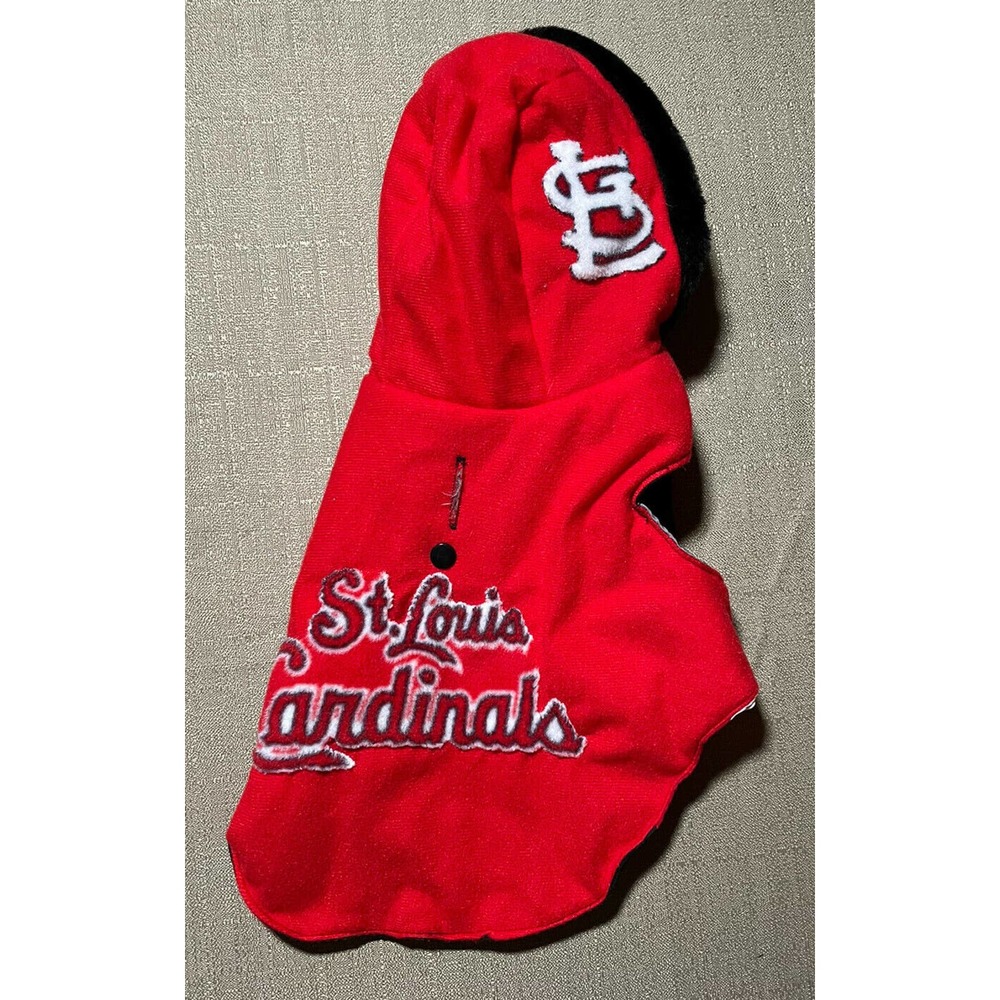 ST. LOUIS CARDINALS Reversible Pet Dog Outfit SMALL Red Black White Logo Read